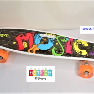 SKATEBOARD ΜΕ ΦΩΤΙΖΟΜΕΝΕΣ ΡΟΔΕΣ - "Music"