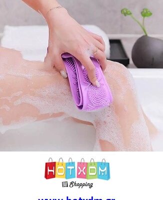Silicone bath cleaning towel Τρίφτης πλάτης για απολέπιση – Μοβ